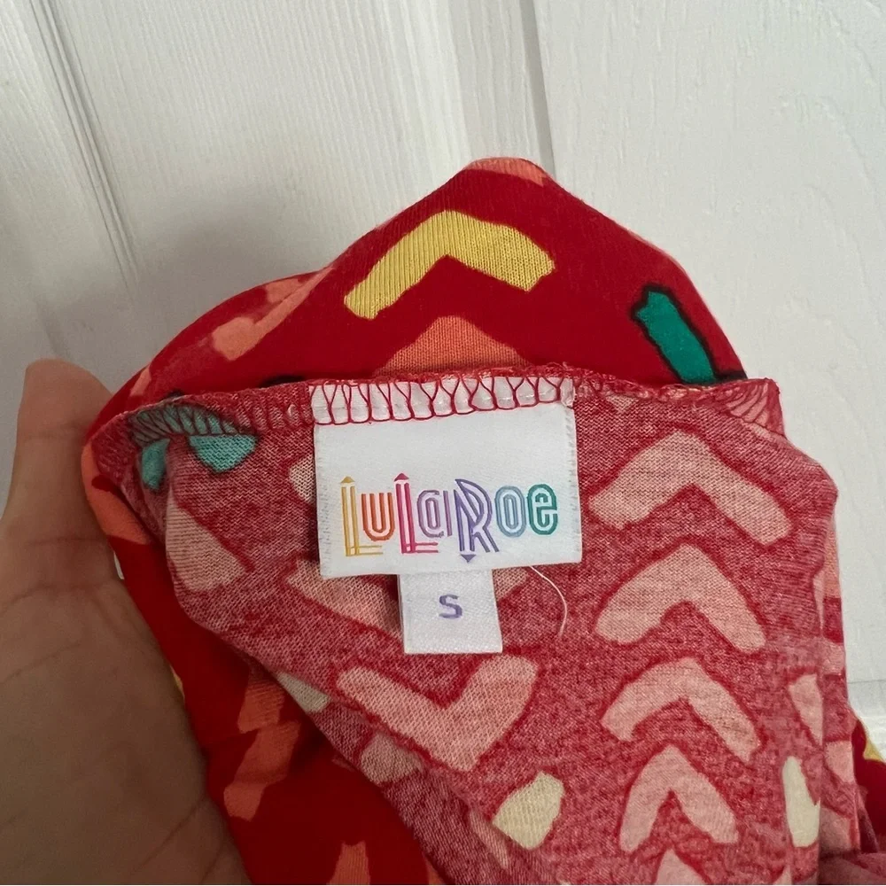 LulaRoe | Multicolored Maxi Skirt Long Red Patterned - Picture 5 of 5